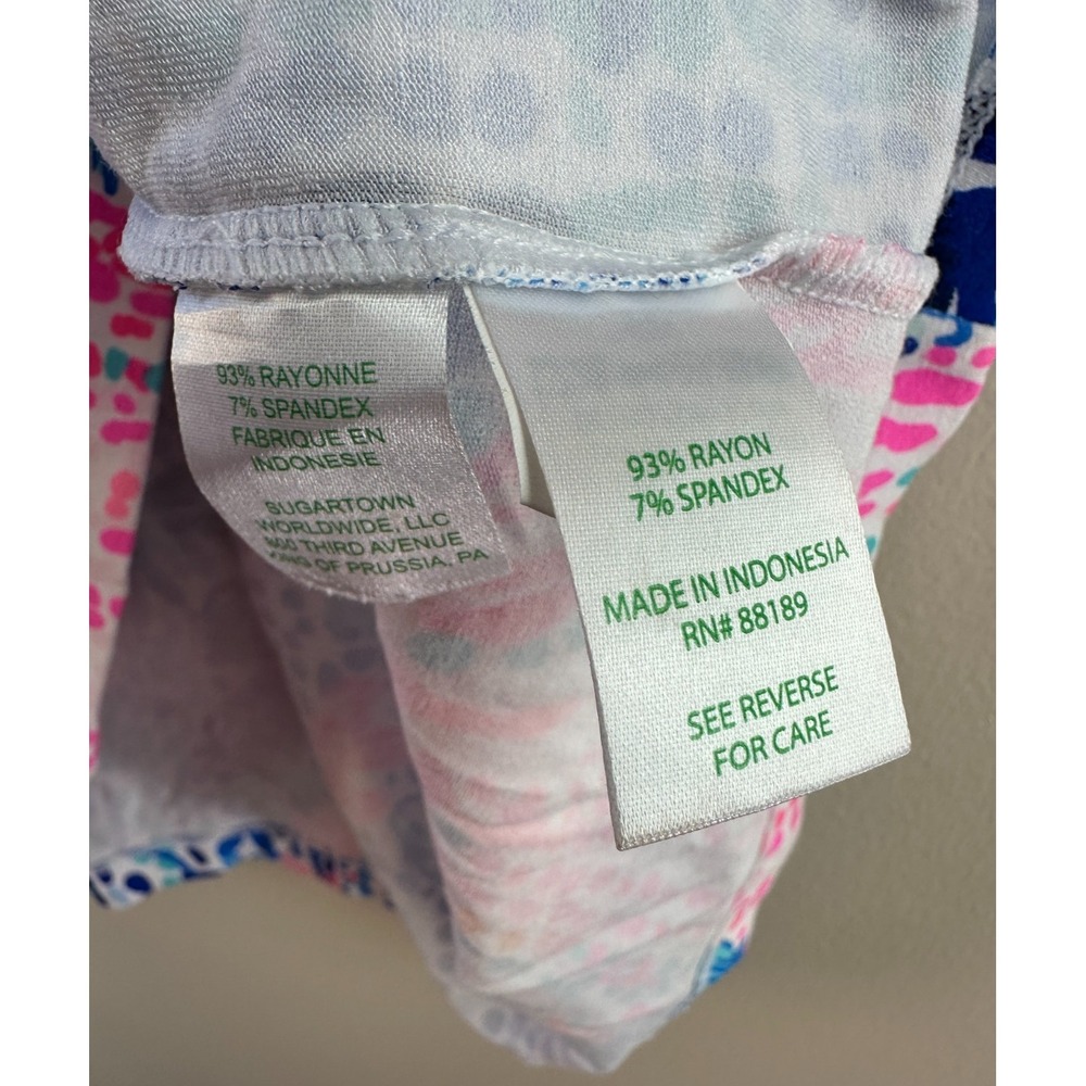 Lilly Pulitzer Beverlynn Dress Resort White Sway With Me Pink Blue Small *Flawed - Picture 12 of 16